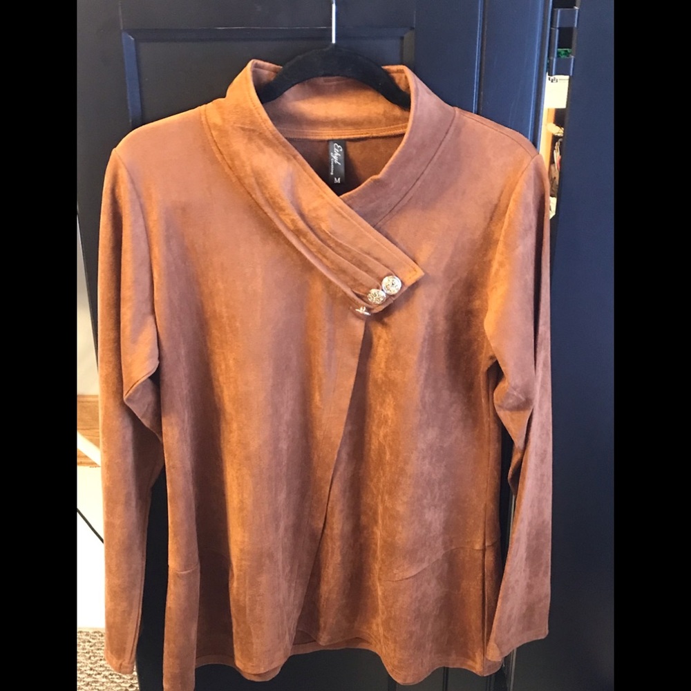 Chic Brown Women's Tunic Top